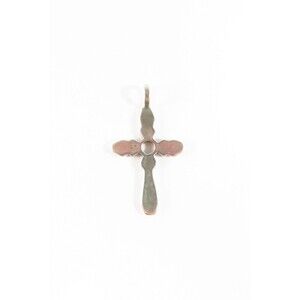 Sterling Silver Christian Cross Pendant Traditional Silver Cross Pendant 1 1/2"